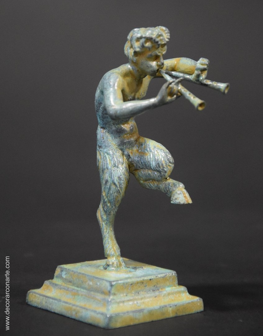 bronze figure of Pan