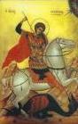 St.George playing polo with negative cosmic forces