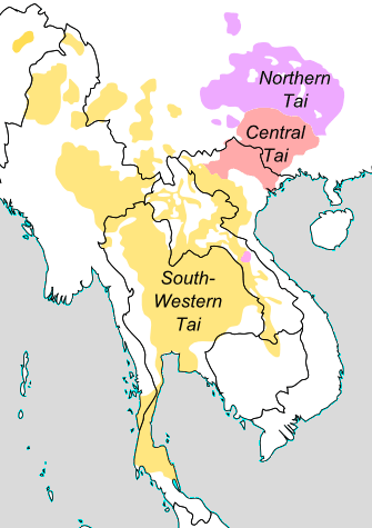 Tai language map